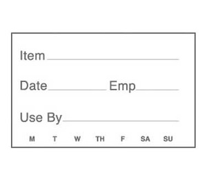 FOOD ROTATION LABEL DISSOLVING 1.25X2   24 ROLLS/ CASE